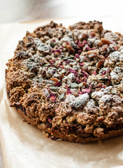  healthy apple pie with nuts and pumpkin seeds