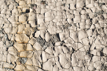 Wooden background with cracked paint