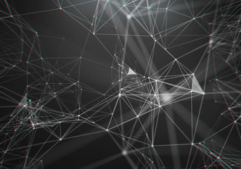 Big data visualization. Background 3d .Big data connection background. Cyber technology Ai tech wire network futuristic wireframe data visualisation.  illustration . Artificial intelligence .