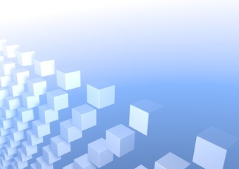 abstract image of cubes background in blue