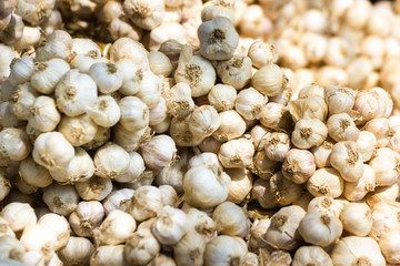 Thai Street Food, Grill pork balls pour and delicious on the market Bangkok Thailand