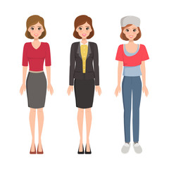 woman character in business people working concept. avatar of people.