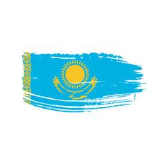 Kazakhstan flag, vector illustration