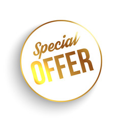 Special offer circle banner. Vector illustration.