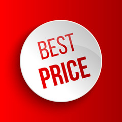 Best price circle banner. Vector illustration.