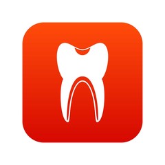 Tooth icon digital red