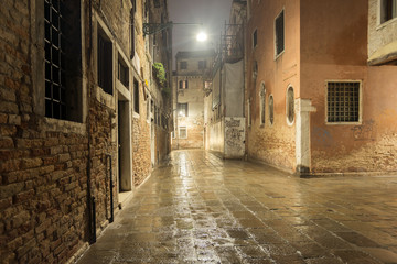 night buildings in Venice