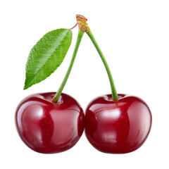 Cherry. Cherries isolated on white background. With clipping path.
