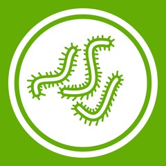 Lot of bacteria icon green