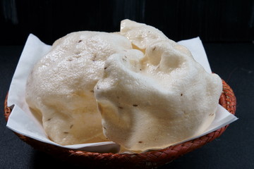 Rice flour crackers or Papadom
