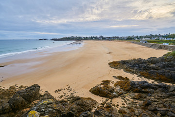 Longchamp Beach between la pointe de la Garde Guerin and Decolle Coastline, ille-et-vilaine, Brittany         