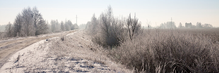 beautiful snowy winter landscape