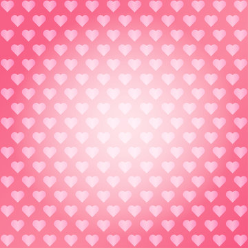 Abstract pink heart background. Vector illustration.