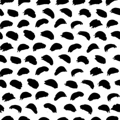 Ink abstract seamless pattern. Background with artistic strokes in black and white sketchy style. Design element for backdrops and textile