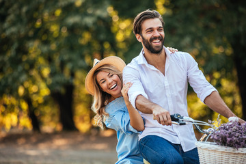 Romantic spring ride