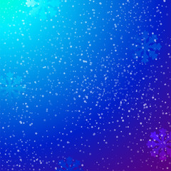 Background with falling snow, vector background