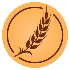 wheat icon on white background