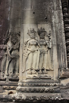 Wanddeko in Angkor Wat