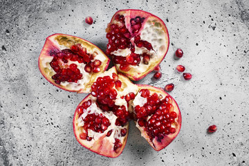 Red juice pomegranate