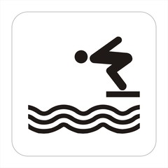 swimming jump sign