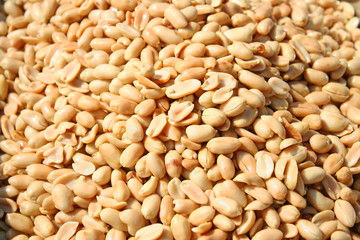 Texture peanuts fried on background