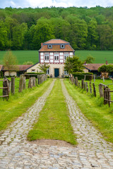 Fototapeta na wymiar Landscape with old rural house