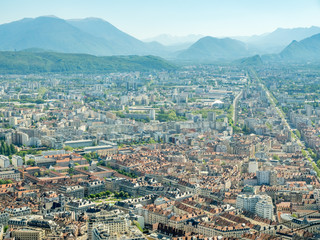 Cityscape view of Grenoble, France