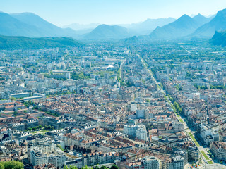 Cityscape view of Grenoble, France