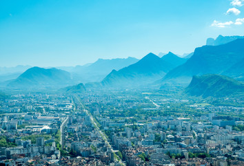 Cityscape view of Grenoble, France