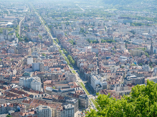 Cityscape view of Grenoble, France