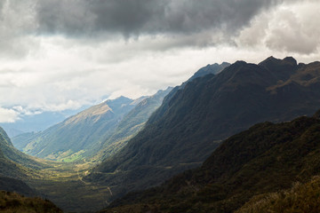 Fototapeta na wymiar Andean landscape, foothills of the eastern cordillera of Ecuador