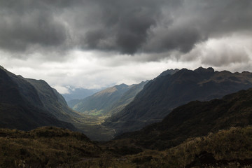Andean landscape, foothills of the eastern cordillera of Ecuador