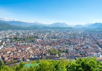 Cityscape view of Grenoble, France