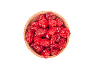 Dry cherries in bowl