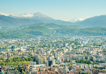 Cityscape view of Grenoble, France