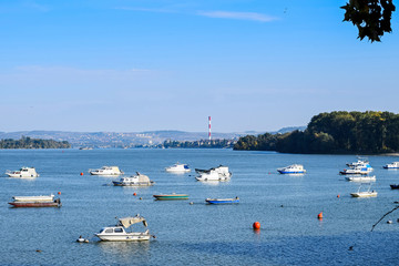 Obraz premium View Across Zemun To Belgrade