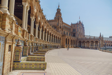 Plaza de Espa&ntilde;a Sevilla in Spain