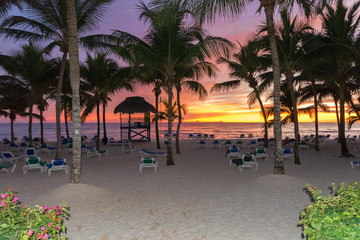 Sonnenuntergang Dominikanische Republik Panorama