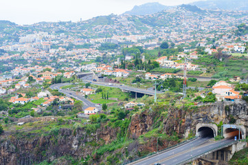 Obraz premium Landscape with town