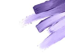 Obraz na płótnie Canvas close up of ultra violet paint smear sample