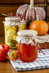 Jar of pumpkin jam