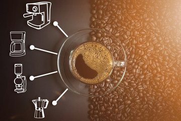 espresso and coffee maker icon