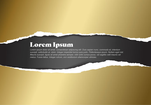 Golden Torn Paper Layout