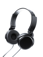 Black headphones with wire