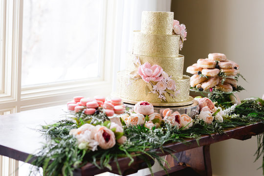 Gold Wedding Cake