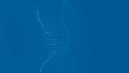  Music background. Big Data Particle Flow Visualisation. Science infographic futuristic illustration. Sound wave. Sound visualization