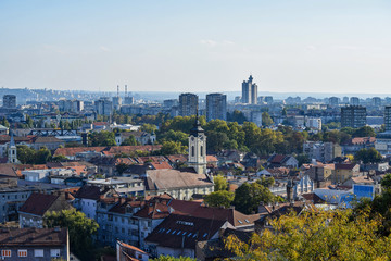 Fototapeta na wymiar View Across Zemun To Belgrade