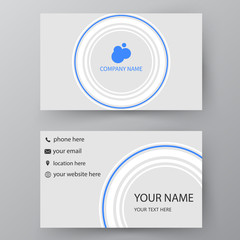 Vector business card template. Visiting card for business and personal use. Modern presentation card with company logo. Vector illustration design.