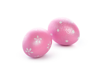 easter eggs isolated on white