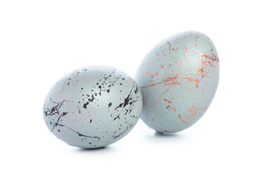 easter eggs isolated on white